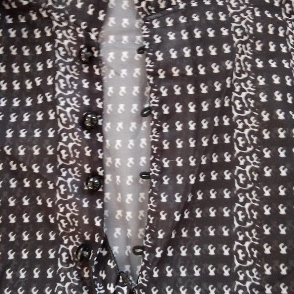 1 LEFT! Black & White Blouse S M L - Picture 5 of 6